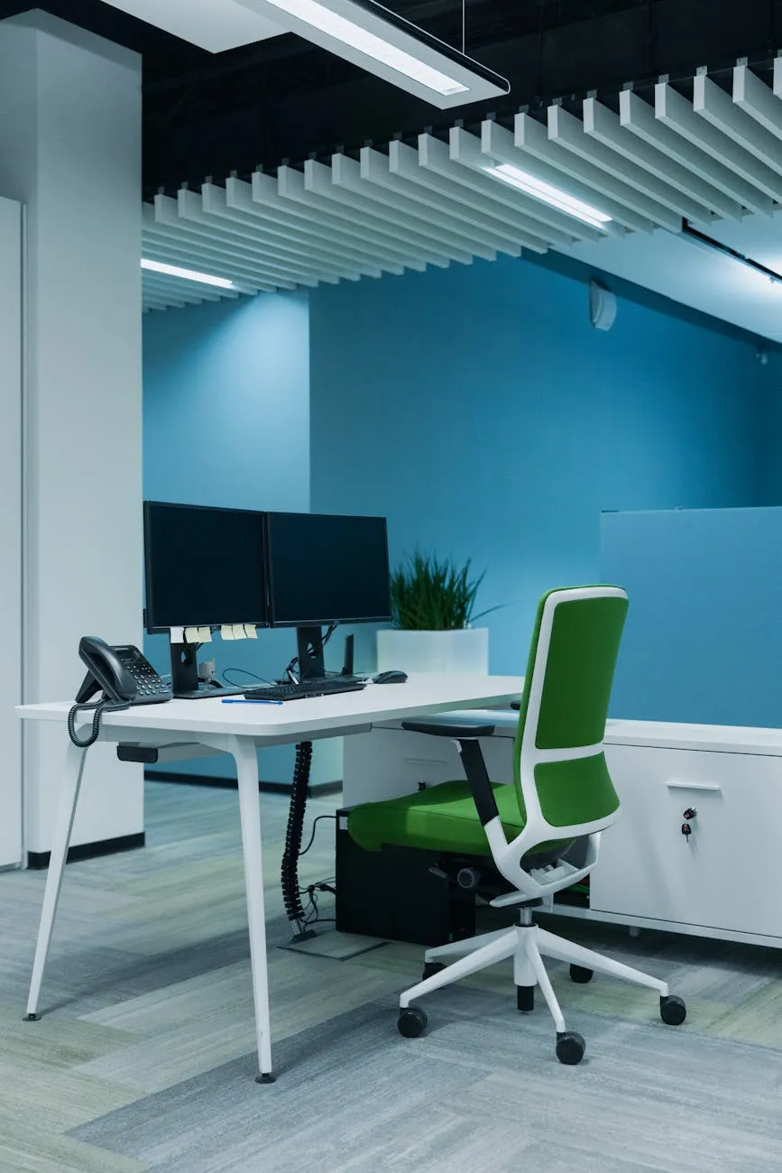 A tidy, well-set-up workspace